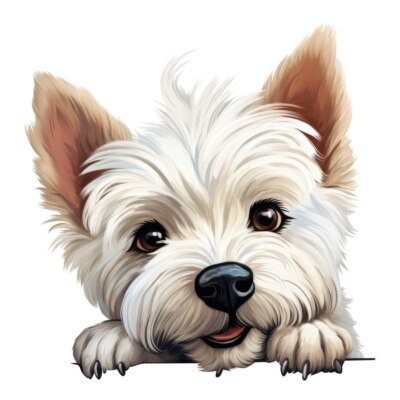 Designer Aufkleber / Sticker - XL-  West Highland White Terrier 02