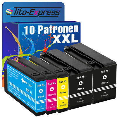 10 Druckerpatronen für HP 950/951 OfficeJet Pro 8610 e-All-in-One 8616 8100 8620