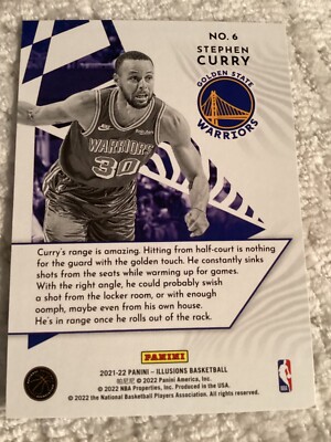 2021-22 Panini Illusions Stephen Curry Amazing Orange Insert #6 GS