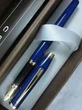 Cross Century II Fountain Pen Cobalt Blue Medium Pt & Converter  New In Box 