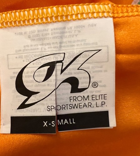 GK "GYMBEE" KIND X-SMALL ORANGE FOLIENBORTE BIENE GYMNASTIK TANZ TANK TRIKOT XS - Bild 13 von 15