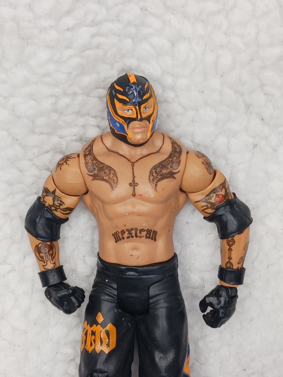 2010 Mattel WWE Rey Mysterio Wrestling Action Figure Black and