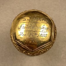 Antique Gold Filled Handle Presentation Cane - S.J. Meeks - 1888