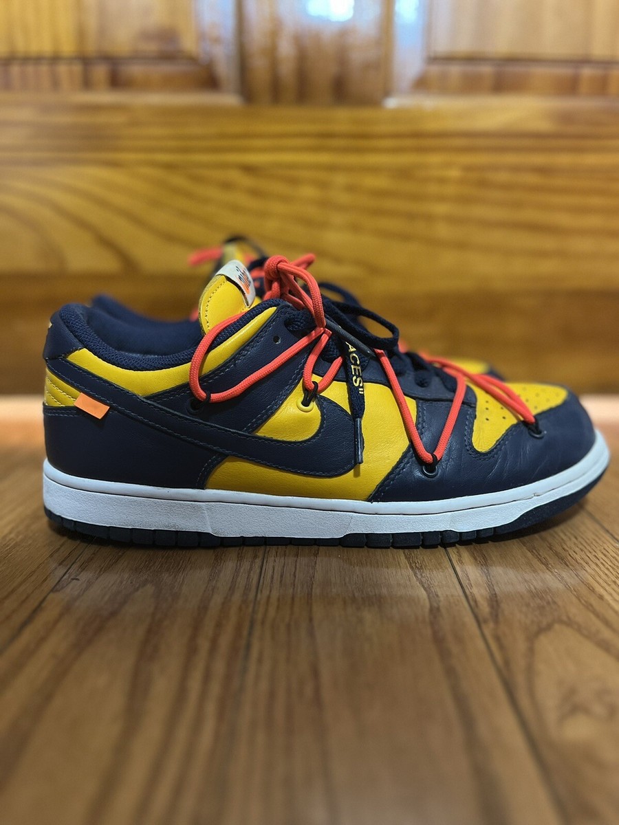 NIKE Off-White ダンクロー LTHR (Gold,Navy) Off White X Dunk Low 'University Gold' - Nike - CT0856 700