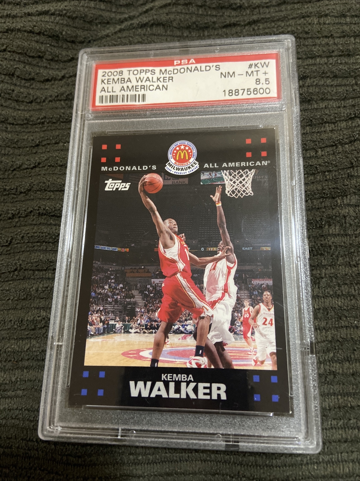 2008 Topps McDonald's All-American Game Action Kemba Walker #KW PSA 8.5