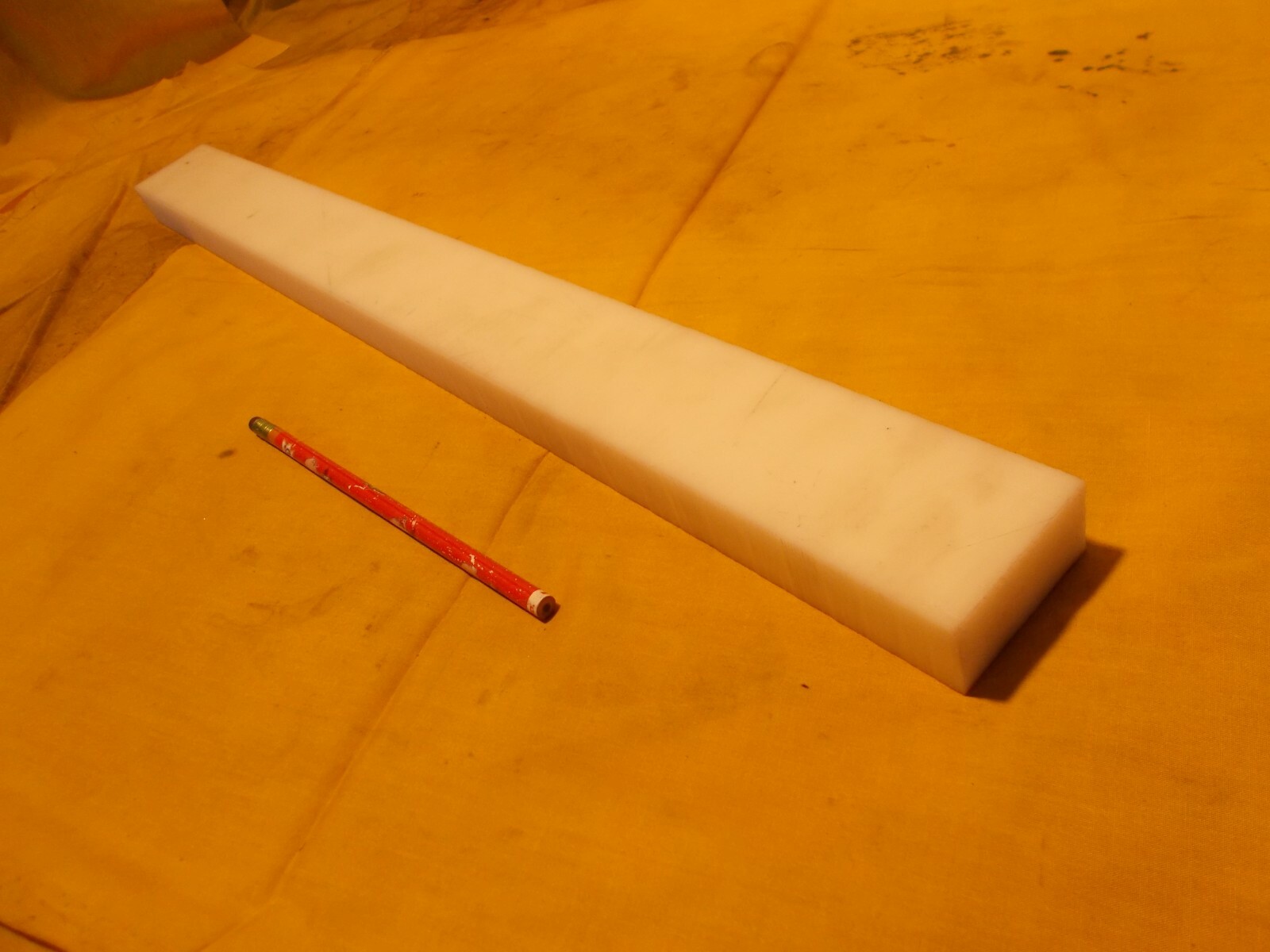 NATURAL DELRIN BAR machinable plastic flat sheet stock 1" x 2" x 23 1/4" OAL eBay