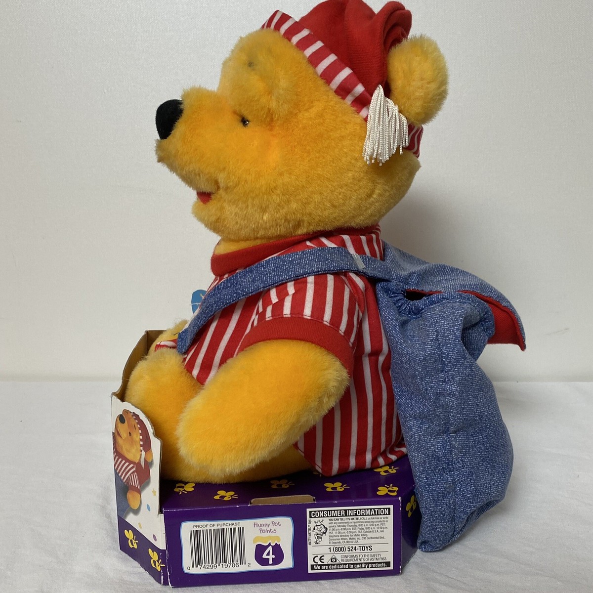 マイ様 VTG 1998 Mattel Winnie the Pooh Plush Sleeping Bag Sleepover