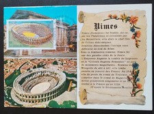 CARTE PREMIER JOUR 2002 TIMBRE ARÈNES DE NÎMES N° 3470 OBLITÉRÉ NÎMES