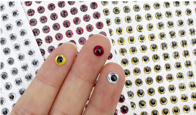 100 Pcs Yeux De Pêche 3D Ovales Réalistes Leurres Artificiels Autocollants Accessoires De Pêche 6mm Couleur Lumineuse