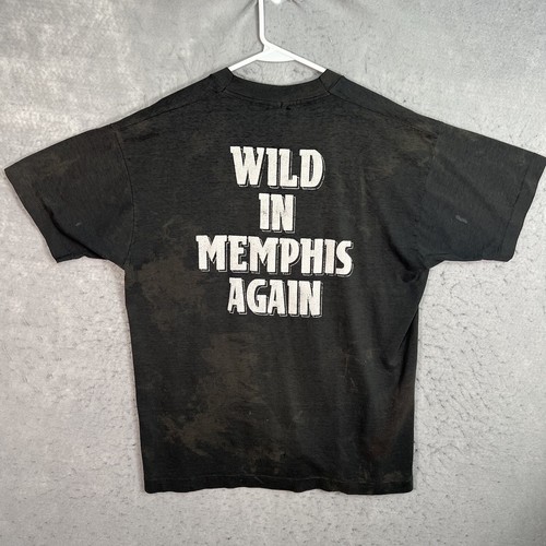 Vintage Tora Tora Wild In Memphis Again T Shirt Adult XL Black USA Made Mens - Picture 2 of 17