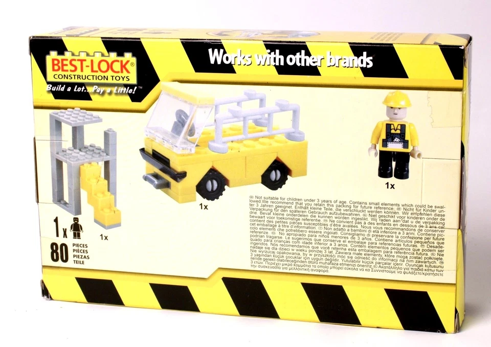 Best-Lock Construction Worker Building Set 80 Pieces Compatible with Other Brand - Image 2 of 3
