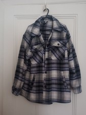 Blue And White Checkered Jacket Size Large Divided By H&m