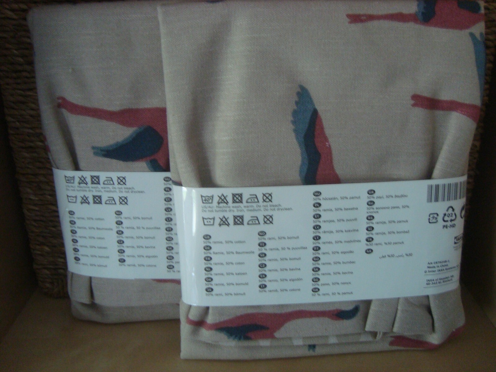 SET OF 2 Birds Pillow Cushion Covers BRAND NEW Ikea Majbritt Bird 20x20