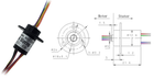 2 Wires 30A Circuits 250Rpm Capsule Slip Ring 600V For Monitor Robotic 2 Wires 30A Circuits 250Rpm Capsule Slip Ring 600V For Monitor Robotic