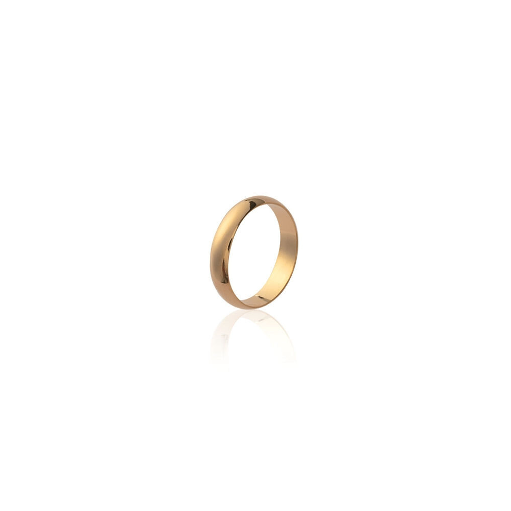 Alliance en plaqué or 18 carats bague de 4 mm de largeur en taille 56
