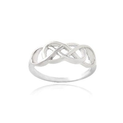 925 Silver Double Infinity Ring
