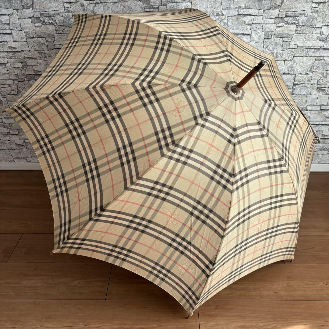 Burberry 傘　ビンテージ物 Burberry バーバリー ビンテージ 折りたたみ傘 シャドーホース柄