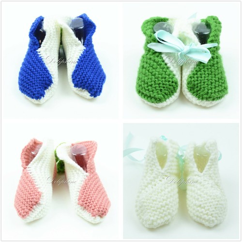 4 pairs Baby Girl Boy Anti-slip Socks Crochet Shoes Newborn to 6 Months - 第 1/5 張圖片