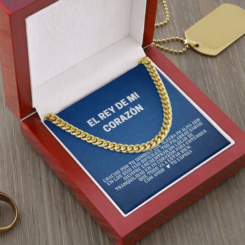 Regalo Navidad Para Esposo Joya Regalo De Cumpleaños Aniversario Padre Oro 14k - Picture 8 of 8