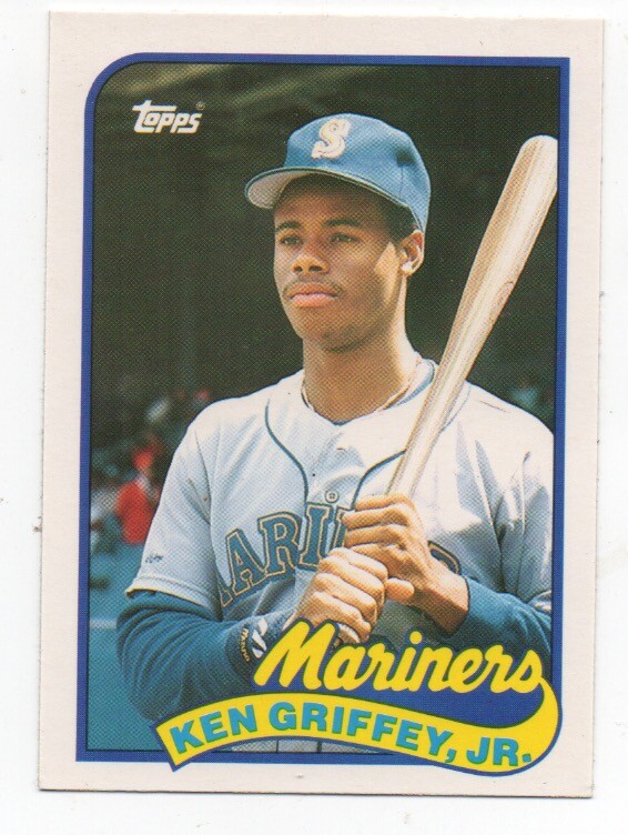 1989 Topps Rookie Baseball Card of Ken Griffey Jr Seattle Mariners