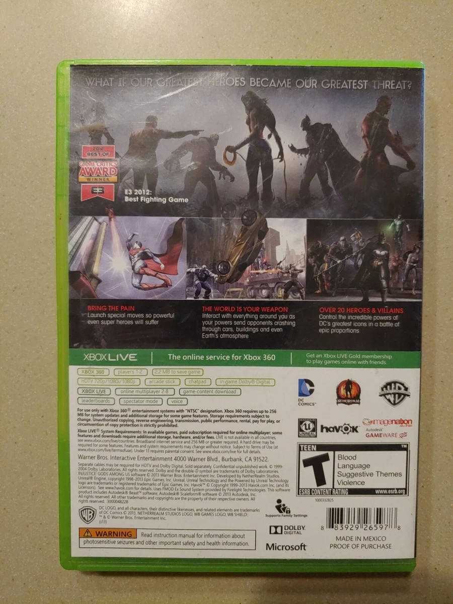 Best Buy: Injustice: Gods Among Us Xbox 360 1000332825