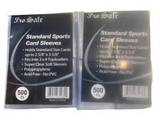 1000 PRO-SAFE Soft Trading Card Penny Sleeves Ultra Clear 2x 500ct packs 34080