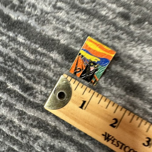 Cat Enamel Pin Edvard Munch Scream Inspired With Cat Brooch Lapel Badge New - Picture 4 of 4