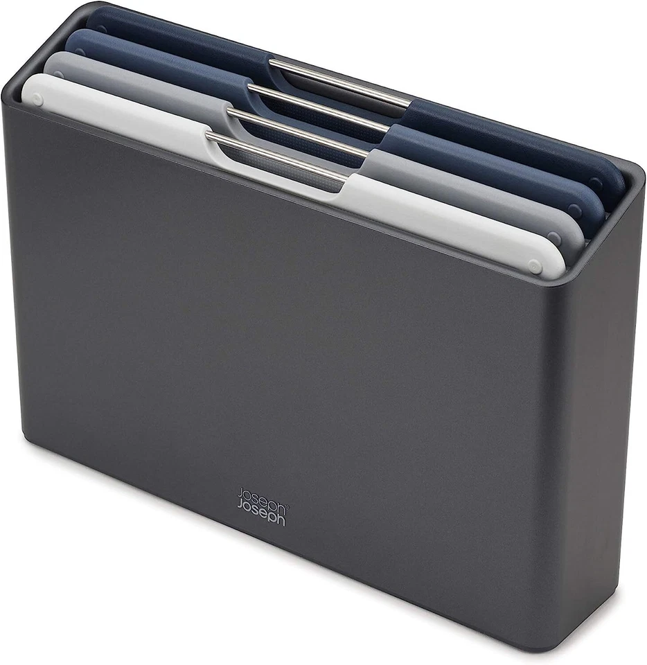 Conjunto de tábua de corte Joseph Joseph Folio plástico com estojo de armazenamento codificado por cores fácil - Imagem 2 de 4