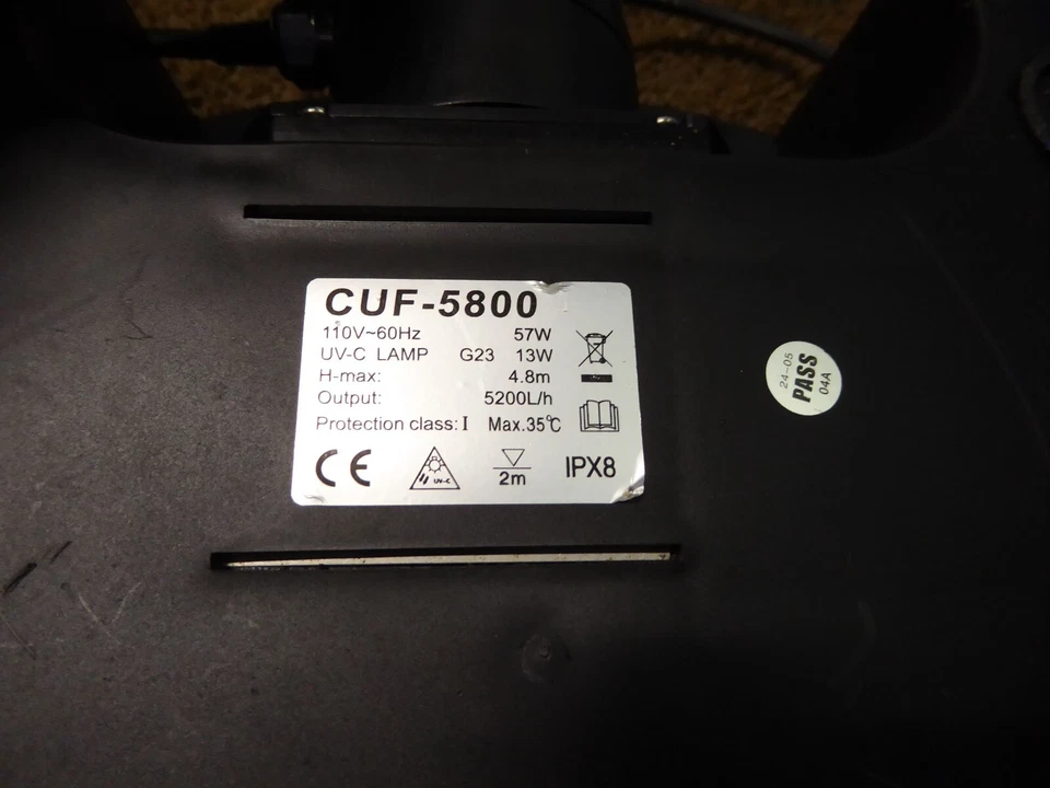 Filtro SunSun CUF-5800 fonte UV 5800l/h 55W bomba de lago UVC filtro de lago PEÇAS - Imagem 3 de 4