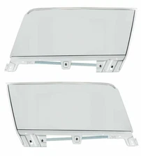 LH & RH Complete Clear Door Glass Assemblies For 1967-1968 Ford Mustang Coupe