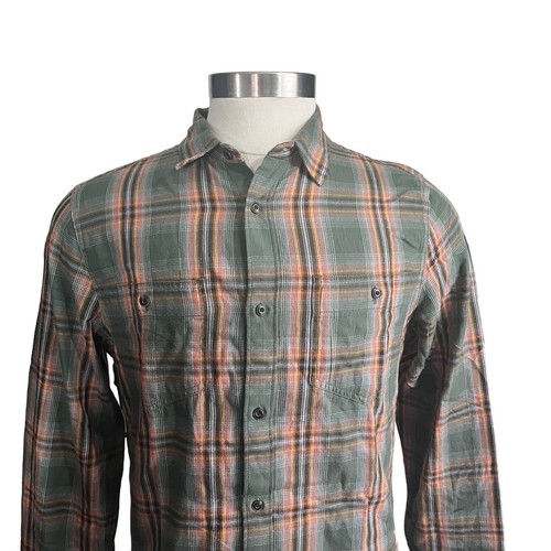 Prana Dolberg Para Hombres Verde Naranja Cuadros Manga Larga Talla Pequeña Alta SmT Nuevo con Etiquetas - Imagen 4 de 18
