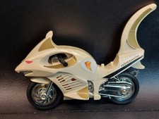 Vintage 1995 Bandai Power Rangers White Ranger Shark Cycle Motorcycle Bike