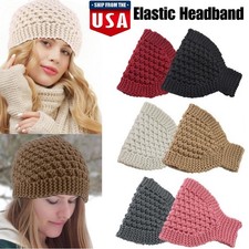 Elastic Winter Headband Ear Warmers Knit Turban Headbands Wide Women Headbands