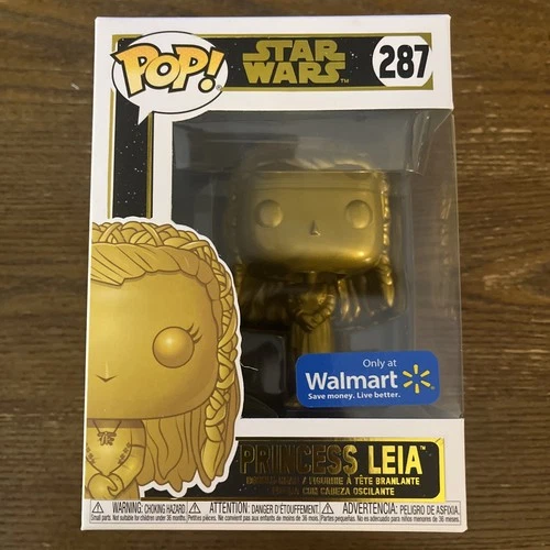 Star Wars Princess Leia Funko Pop #287 Gold Edition Only At Walmart