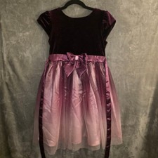 Jona Michelle Girls Purple Velvet Ombre Glitter Tulle Party Dress Size 12