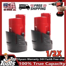 2 Pack 3.5Ah for Milwaukee M-12 Lithium-ion 12V Battery 48-11-2425 48-11-2420