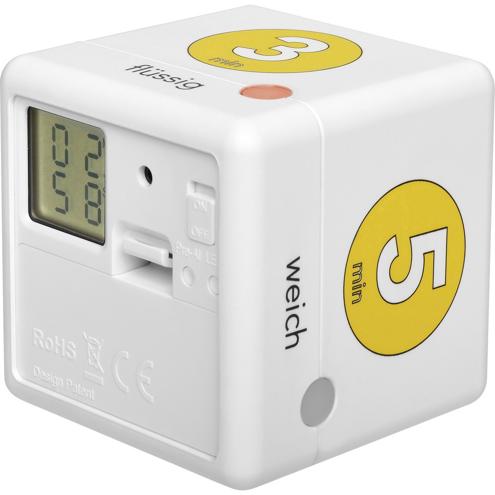 TFA Dostmann Cube Timer Ei Eieruhr Wei Gelb digital 5190₽