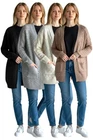 Ladies Cardigan Jumper Cable Open Chest Long Sleeve Tops 0531