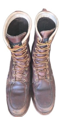 Thorogood 804-3898 Mens 13 D 8'' Leather WP Moc Steel Safety Toe Work Boot Slip R