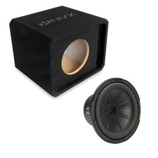 NVX NE101P Single 10" Slot Ported 3/4" MDF Sub Enclosure w/ CompR Subwoofer