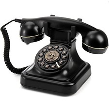 Retro Landline Telephone, Classic Corded Desk Phone, Vintage Old Fashioned