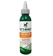 Vet's Best Dog Ear Relief Dry for Dogs Puppy Canal Cleaner Alcohol Free 4 fl oz