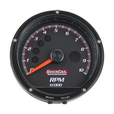 Quickcar 63-002 One Tachometer Redline Multi-recall 10000 Rpm Analog 3 In