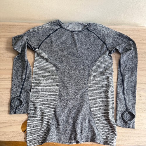 Manuka Seamless Long Sleeve Thumbhole Top Grey Small Good