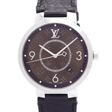 Used LOUIS VUITTON Tambour slim QA005 Wrist watch Men Brown
