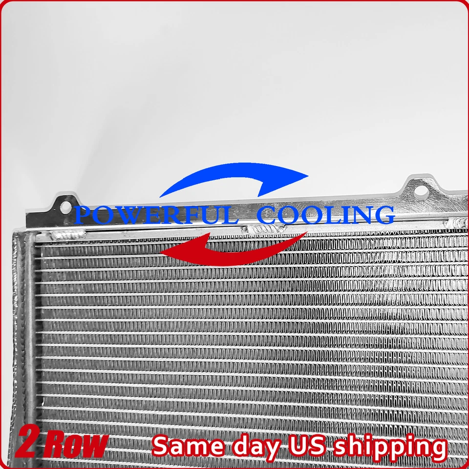 Radiador de aluminio premium de 2 filas para Toyota Celica Supra 1982-1985 2,8 L AT MT Foto 4 de 4