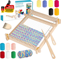 Homewit Webrahmen Kinder, 24 X 28 Cm Holz GroßE Webstuhl Set Webrahmen FüR Kinde