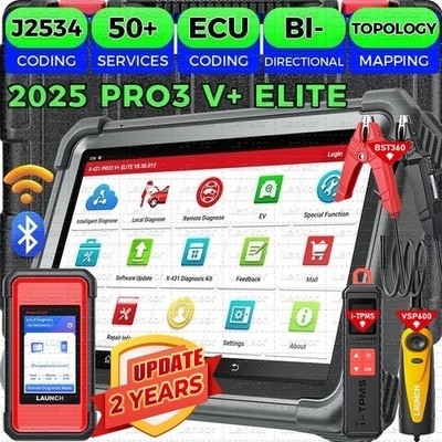 2025 LAUNCH X431 PRO3S V+ ELITE Pro 5 Diagnostic Tool J2534 Programming Coding