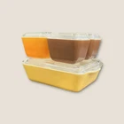 Vintage Pyrex Town & Country Refrigerator Dish Set With Lids - 8-Piece Retro