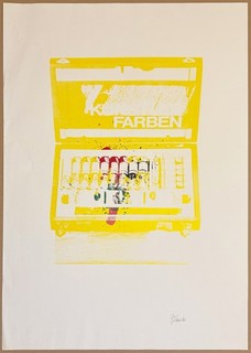 Claus Böhmler the painting box color serigraph 1974 autographed